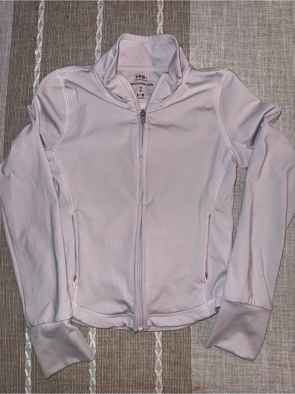 abercrombie kids Light Pink Full-Zip Utility Jacket